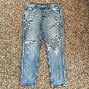American eagle tomgirl jeans acid wash size 14 long